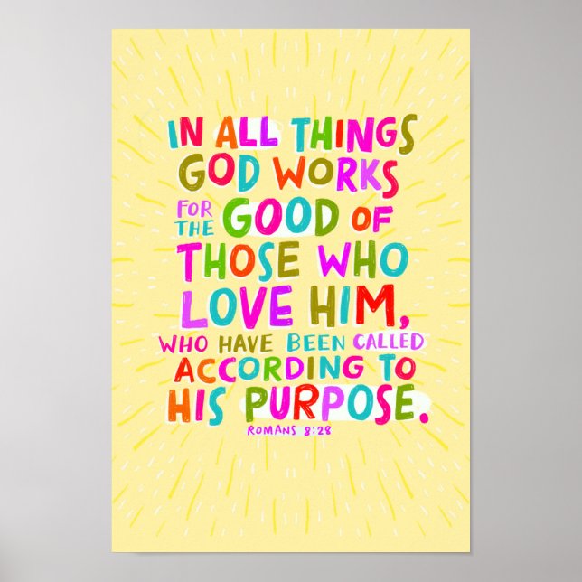 Romans 8:28 Poster (Front)