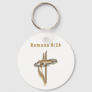 Romans 8:28 products key ring