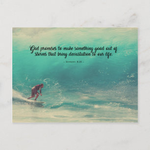 Romans 8:28 - Something good out of storms Postcard