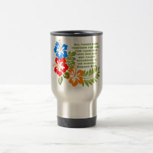 Romans 8:28 Stainless Steel 15 oz Travel Mug
