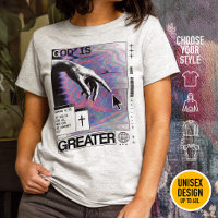 Romans 8:31 Cyberpunk Hand Of God Glitch Art