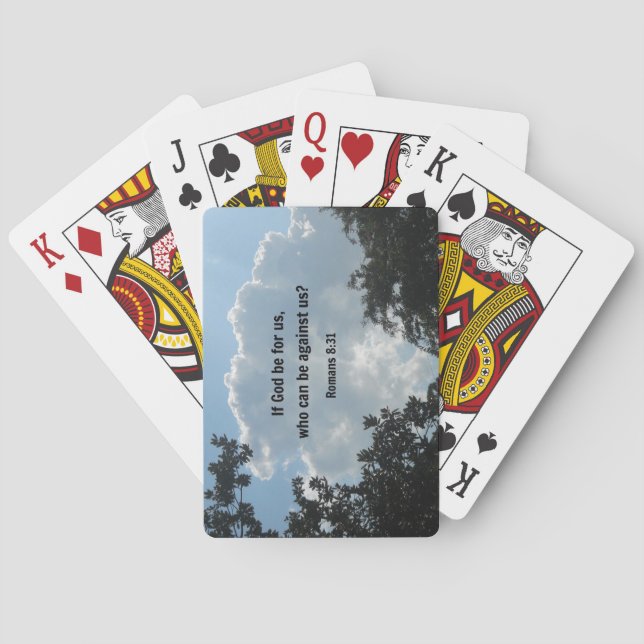 Romans 8:31 If God be for us... Playing Cards (Back)