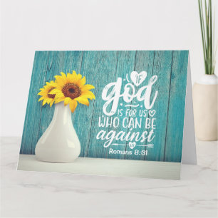 Romans 8:31 If God is for us who can be against us Card
