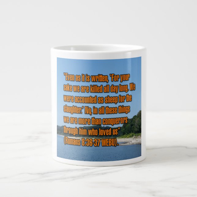 Romans 8:36-37 WEBU Mug (Front)