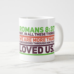 Romans 8:37 Jumbo Mug