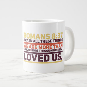 Romans 8:37 Jumbo Mug
