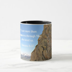 Romans 8:37 We are more than conquerors  Mug