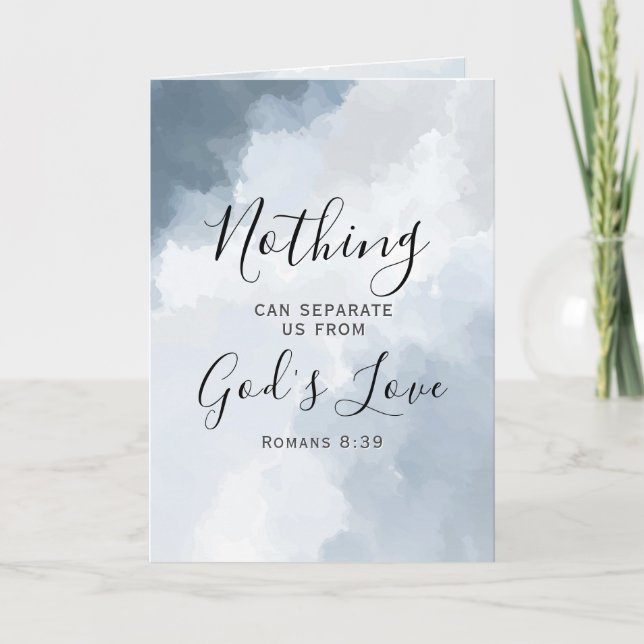 Romans 8:38-39 Love of God Bible Verse Christian Card (Front)