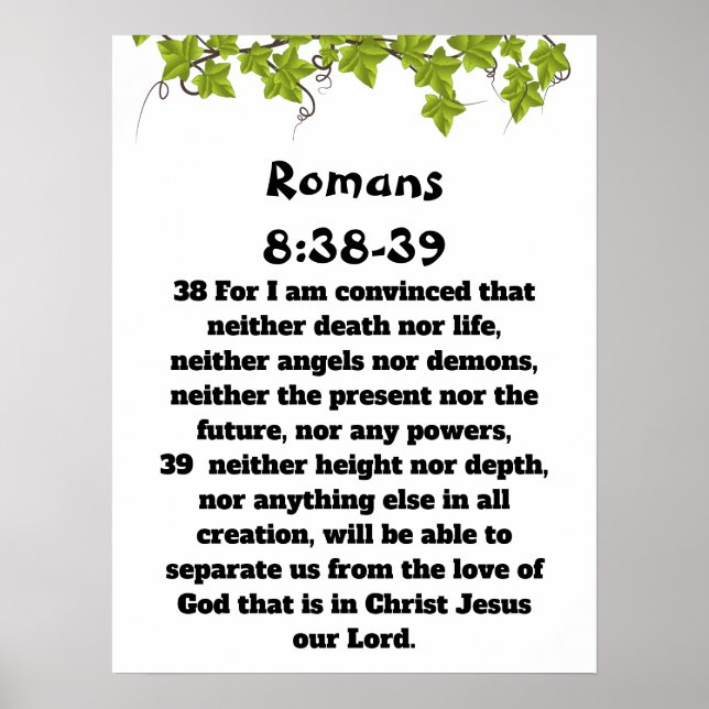 Romans 8:38-39 poster (Front)