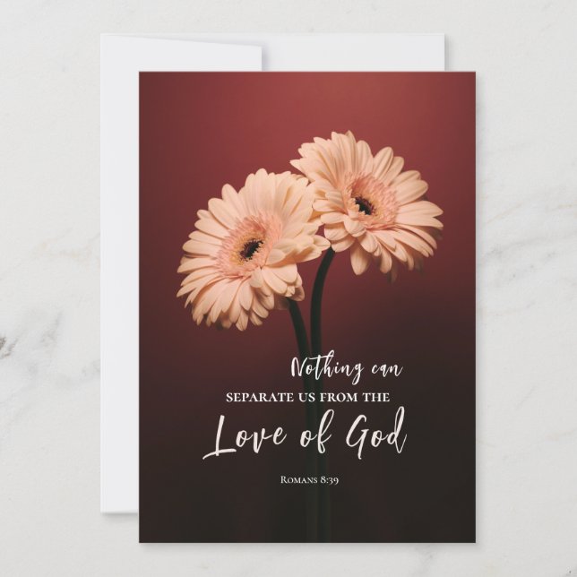 Romans 8 39 Love of God Bible Verse Flat Card (Front)