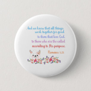 Romans 8 Bible Verse Design 6 Cm Round Badge