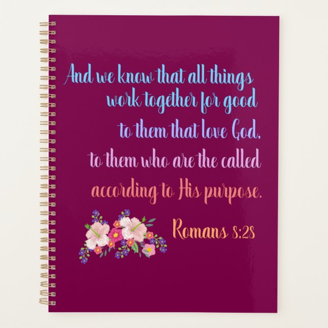 Romans 8 Bible Verse Design Planner (Front)
