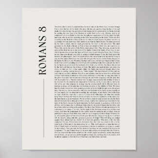 Romans 8 Full Bible Chapter Poster