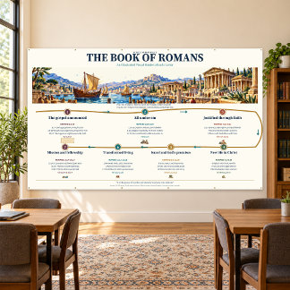 Romans Bible Study Wall Chart 120x72 Banner