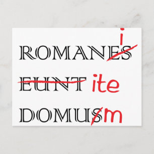 Romans Go Home Postcard