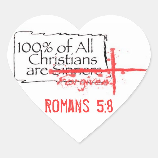 Romans Heart Sticker (Front)