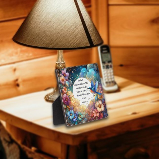 Romans Verse Inspirational Art Nouveau Easter Plaque (Creator Uploaded)