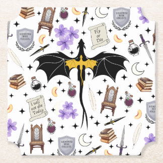 Romantasy Book Reader Gifts Fourth Wing Coaster
