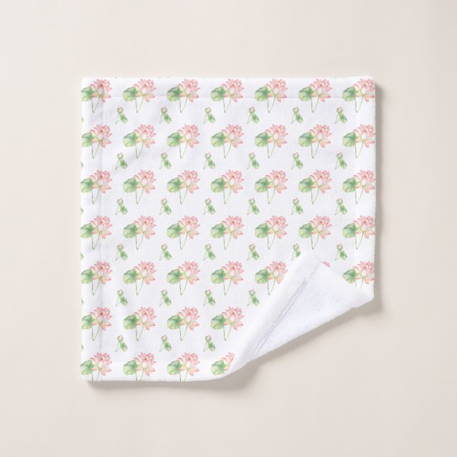 Romantic Сute lotus flowers     Wash Cloth (Wash Cloth)