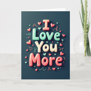 Romantic 3D Hearts I Love You Card