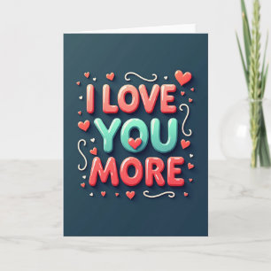 Romantic 3D Love Hearts Card