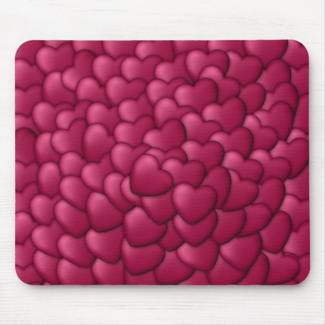 Romantic 3D Red Hearts Pattern-32322 Mouse Pad (Front)