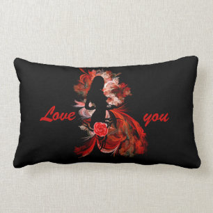 Romantic adult valentines day lumbar cushion