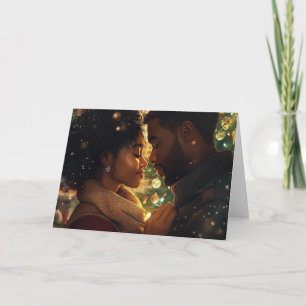 Romantic African-American Christmas Card