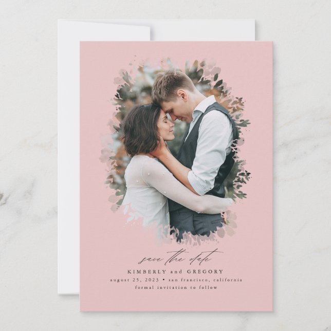 Romantic and Dreamy Save the Date Photo (Front)