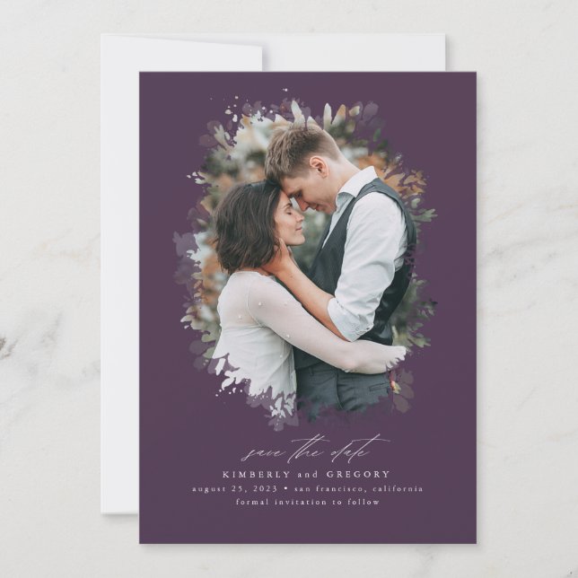Romantic and Dreamy Save the Date Photo (Front)