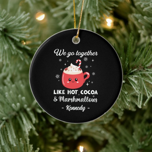 Romantic and Funny Christmas Ceramic Ornament (Tree)