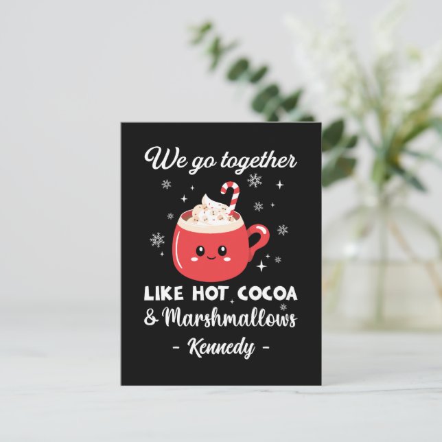 Romantic and Funny Christmas Postcard (Standing Front)