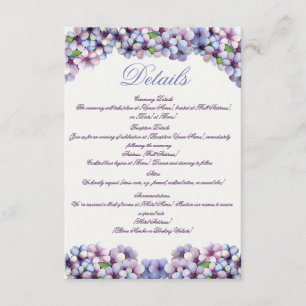 Romantic and Poetic Pastel Lilac Watercolor Enclosure Card