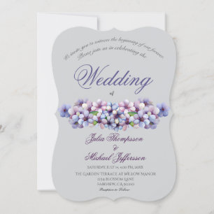 Romantic and Poetic Pastel Lilac Watercolor Invitation