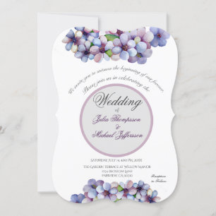Romantic and Poetic Pastel Lilac Watercolor Invitation