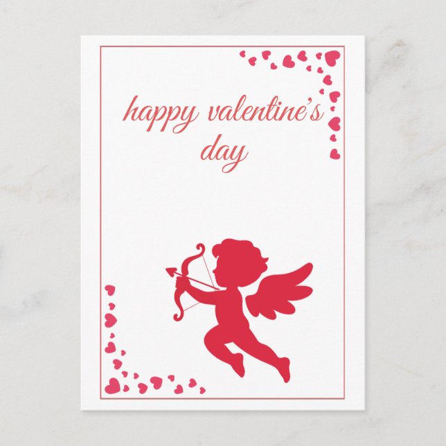 Romantic Angle of Love Cupide Valentine’s Day Holiday Postcard (Front)