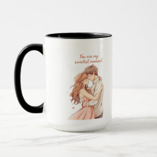Romantic Anime Couple - Sweet Valentine Moment Mug