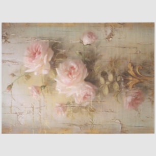 Romantic Antique Pink and Gold Design Series 14 Tissue Paper