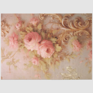 Romantic Antique Pink and Gold Design Series 20 Tissue Paper