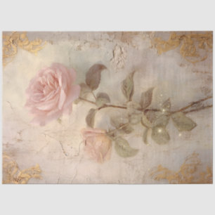 Romantic Antique Pink and Gold Design Series 9 Tissue Paper