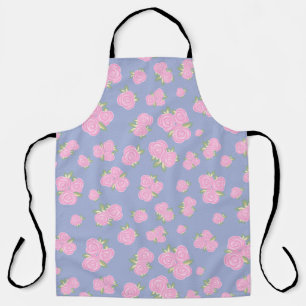 Romantic Antique Rose Design Apron