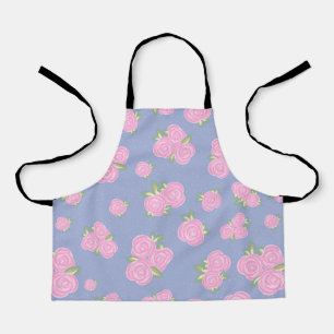 Romantic Antique Rose Design Apron