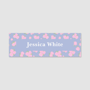 Romantic Antique Rose Design Name Tag
