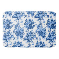 Romantic Antique Vintage Roses-Blue on White