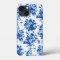 Romantic Antique Vintage Roses-Blue on White