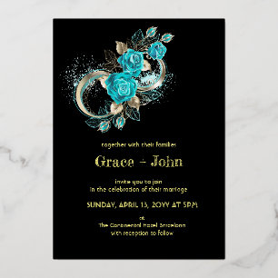 Romantic Aqua Floral Design
