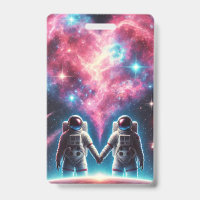 Romantic Astronaut Badge Holder