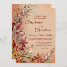 Romantic Autumn Floral Rustic Burgundy Wedding