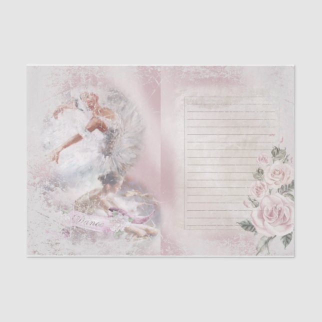 Romantic Ballerina Design Series 5 Tissue Paper (Front)