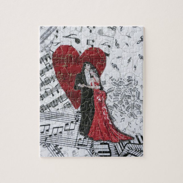 Romantic Ballroom Dancers Jigsaw Puzzle (Vertical)
